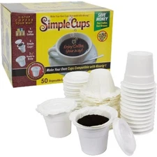 SimpleCups Disposable Pods 50ct, Keurig Compatible