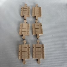 Thomas  Friends Wooden Railway Clickity Clack 2  Track-Set of 6 Male Adapters