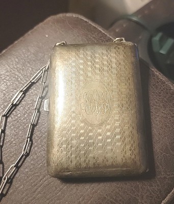 Antique German Silver Ladies Dance Purse Coin Compact Bill Holder HHCCO  1920s