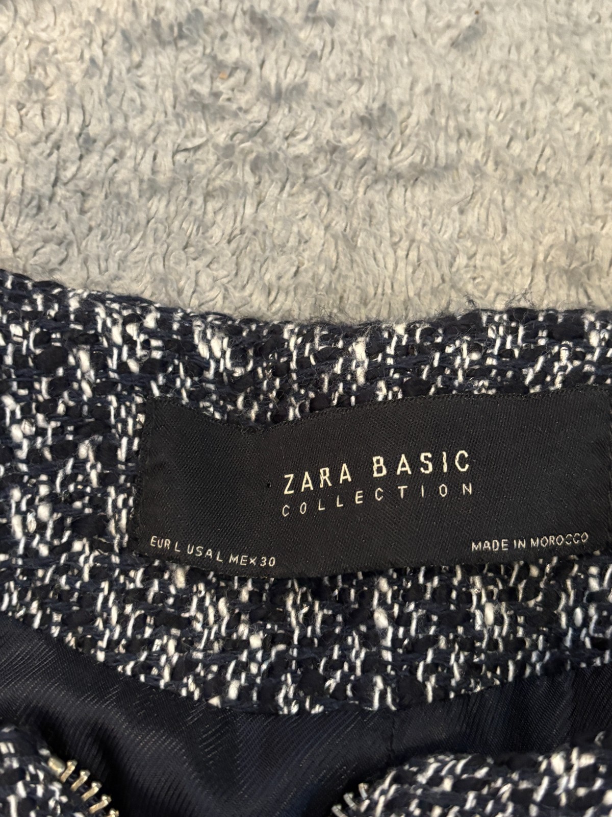 ZARA Basic Collection Jacket Womens Large Navy Bl… - image 2