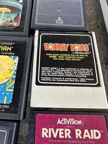Atari Games Lot Of 9 River Raid Donkey Kong Frogger Pac Man Cartridges Untested