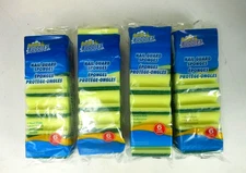 24 Sponges for Dishes Kitchen Bathroom Sponge Heavy Duty Scrub Sponges 4 Packs !
