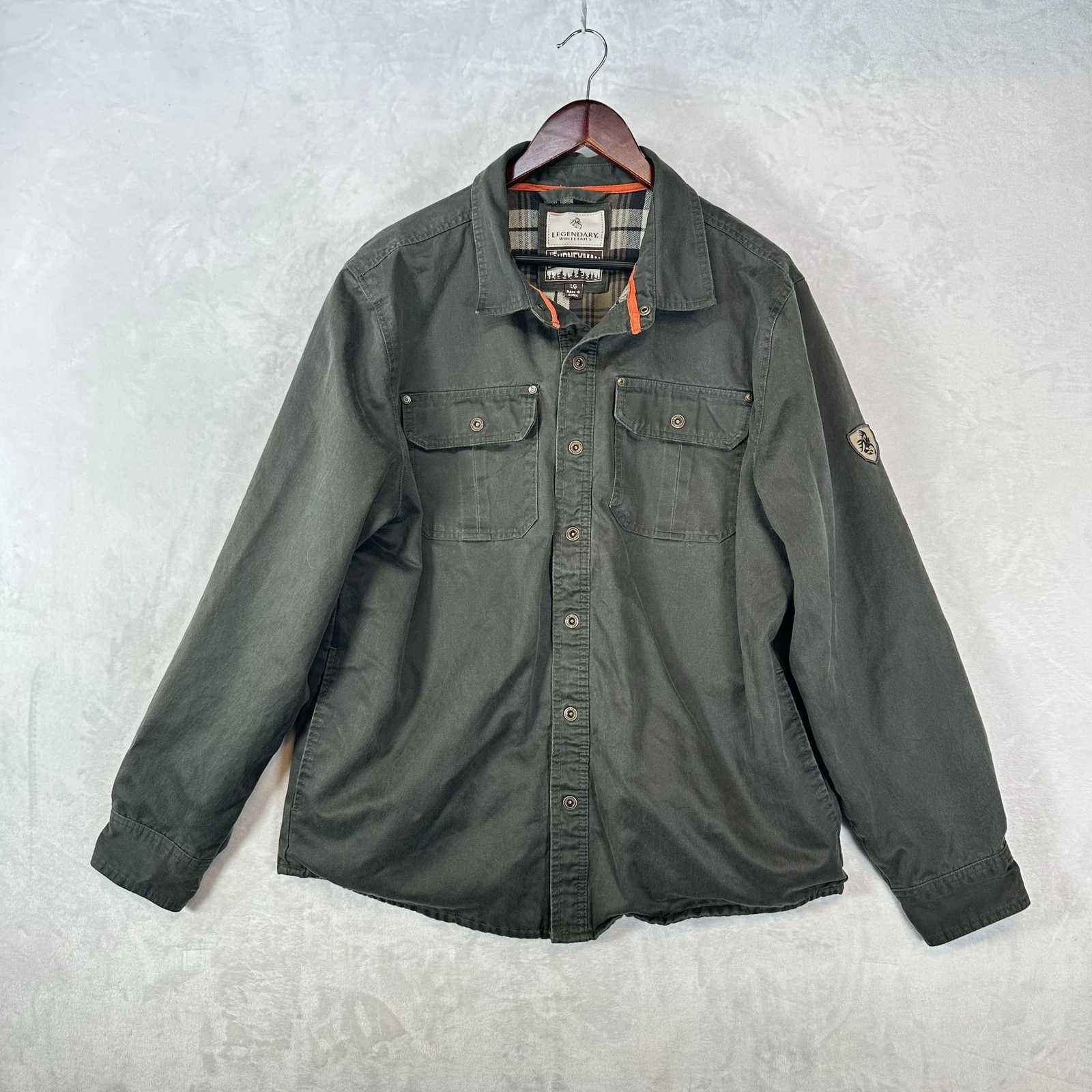 Legendary Whitetails Shirt Jacket Mens Large Green Journeyman Flannel Lined
Opens in a new window or