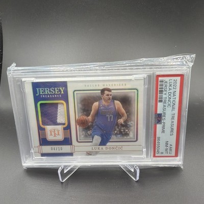 2022-2023 National Treasures Luka Doncic Jersey Treasures-Prime /10 GW PSA 8 Mav