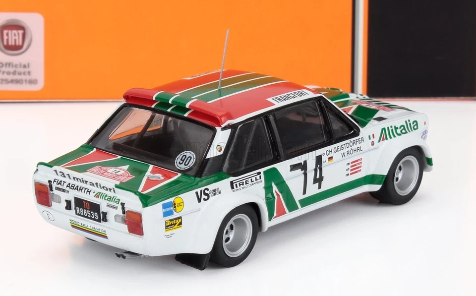 MODELLINO AUTO STATICO IXO FIAT 131 ABARTH RALLY MONTECARLO 1981 CERRATO 1/43 - Immagine 2 di 4