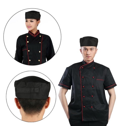 2 PEZZI Cappello Chef Uomo e Donna Uomo Berretto per Cucinare Cappelli Teschio Unisex - Foto 2 di 12