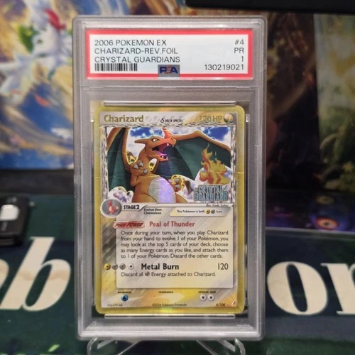 2006 Pokemon XY Charizard Reverse Holo Crystal Guardians PSA 1