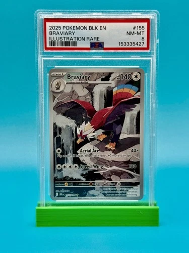 PSA 8 - 2025 Pokemon BLK Braviary IR #155