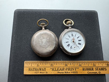 Lotto orologi da tasca Swiss Pin Set .800 casse argento