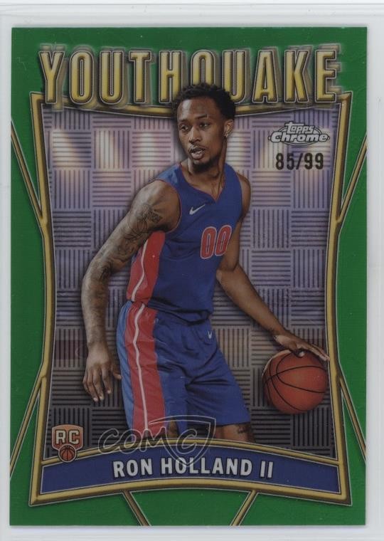 2024 Topps Chrome Youthquake Green Refractor 85/99 Ron Holland II Rookie RC 19l7