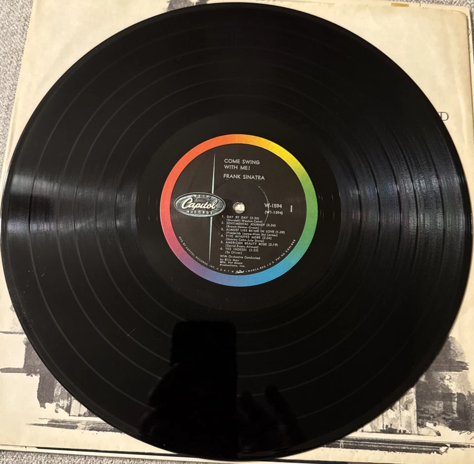 Frank Sinatra Come Swing With Me Vinyl LP Record Capitol Records W-1594 - Image 3 of 4