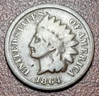 1864 L Indian Head Cent Good Problem Free Original Toning Pointed Bust Penny