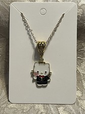 Hello Kitty Whimsical Groom Charm Cartoon Adorable Fashion Gold Necklace 18  