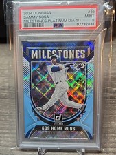 2024 PANINI DONRUSS BASEBALL SAMMY SOSA Platinum Diamond SP# 1/1 Psa 9 F
