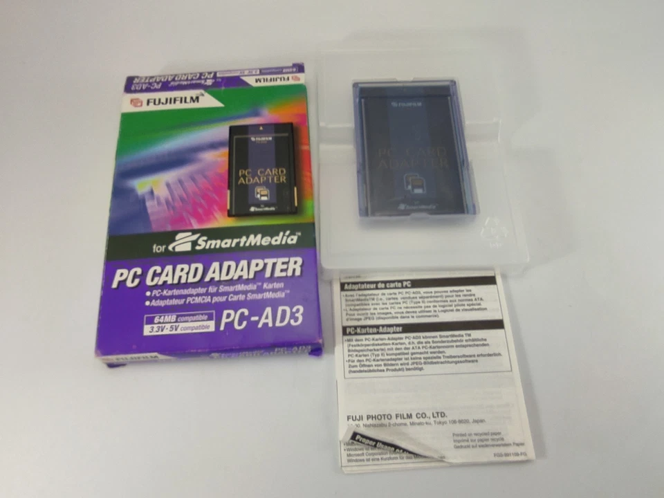 Fujifilm Pc Card Adapter PC AD3 for Smart Media memory Card's 64MB Card Included - Image 3 of 4