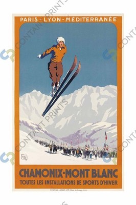 Ski Poster Alo (Charles Hallo, 1884-1969) - CHAMONIX-MONT #100