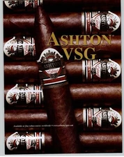 2002 Ashton VSG Cigars  Vintage Print Ad 8 Cigars Close Up Photo 