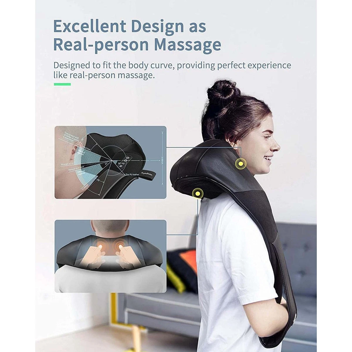 Massager For Neck And Back Shiatsu Pillow Electric Automatic