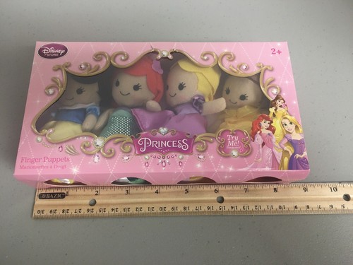 Disney Store Exclusive 4 Pack Princess Finger Puppets - Fabric- Lace Details NEW - Picture 11 of 12