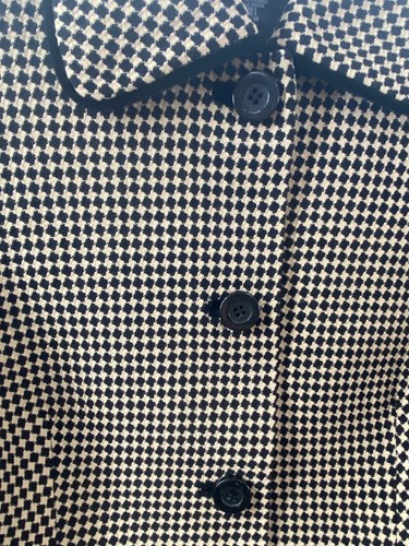 Laurel Laurél Women’s Black Beige Checkered Houndstooth Blazer Jacket Size 38 - Picture 12 of 19