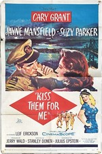 Cary Grant Signed “Kiss Them for Me” RARE Full Size Movie Poster BECKETT Cary Grant Signed “Kiss Them for Me” RARE Full Size Movie Poster BECKETT