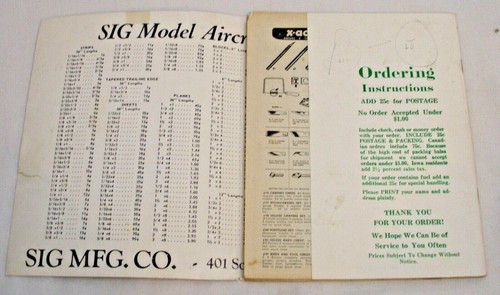 SIG RC AND FREE FLIGHT GAS AIRPLANE & TETHER CAR CATALOG PRE ZIP CODE - Picture 2 of 6