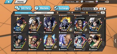 ONE PIECE BOUNTY RUSH compte 9 EX BIG Account