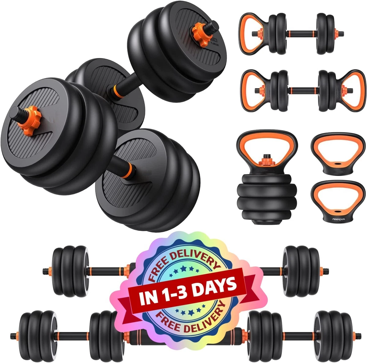 Mancuernas Ajustables Juego De Pesas Libres Con Conector