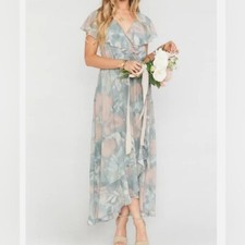 Show Me Your Mumu Jess Ruffle Midi weddings floral sage dress