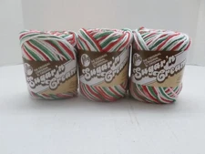 Sugar 'n Cream Cotton Yarn     Lot of 3       Mistletoe