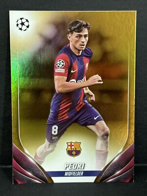 PEDRI Topps Finest ぺドリ バルセロナ PEDRI SIGNED 2022-23 Topps Chrome 44/50 GOLD UEFA UCL Auto