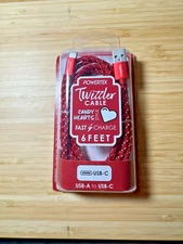 Liquipel Powertek Twizzler USB-A to USB-C - Red 6ft.