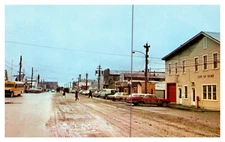 Nome, AK Seward Peninsula Main St. Dirt Road City Hall 1950 Cars Store Front-A74