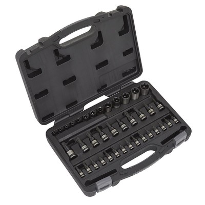 Sealey AK6197B TRX-Star * Steckschlüssel & Sicherheits-Bit-Set 38-teilig 1/4'', 3/8'' & 1/2'' Vierkantbohrer