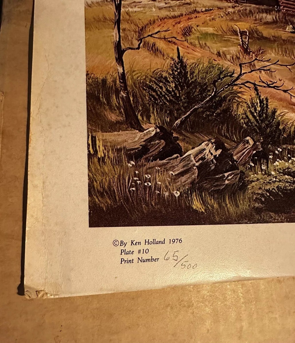 Vintage Ken Holland Signed Numbered 65/500 God Bless America Print