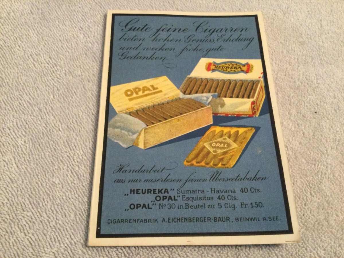 Vintage,Ultra Rare,Opal Cigars 1928 Pocket Calender?Amazing  Condition!Unused,Wow