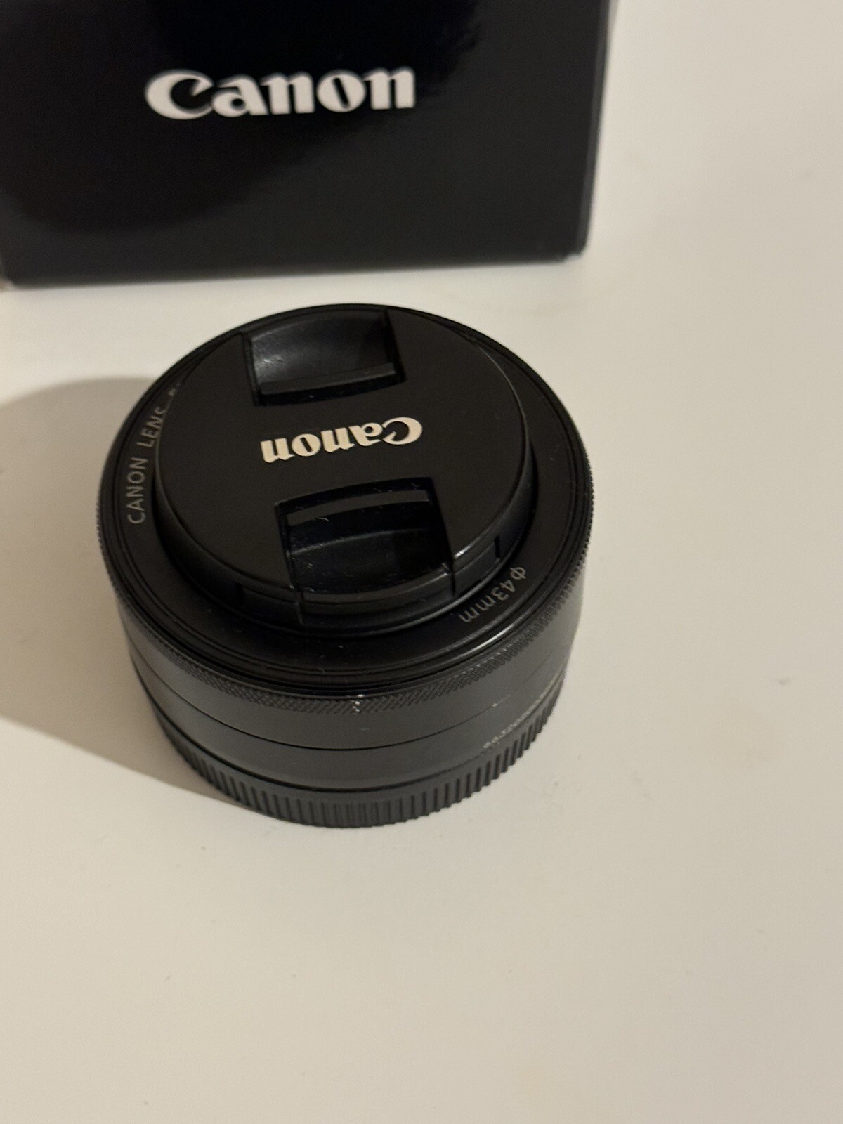 Canon EFM 22mm f/2 STM Black Wide Angle Pancake Lens eBay