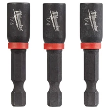 1/4 In. X 1-7/8 In. Shockwave Magnetic Nut Driver Bit (3-Pack)