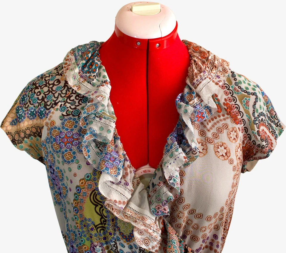 ETRO Silk Paisley Wrap Dress with Belt Size 40 6 S - Image 4 of 4