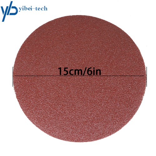 60 PIEZAS 6" Óxido de Aluminio Disco de Lijado Gancho y Lazo 400 240 180 120 100 80 Granos - Imagen 2 de 12