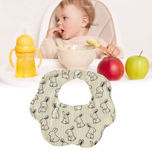 Saliva Towel Feeding Bibs Soft Breathable Bib Drooling Apron Cotton Burp Cloths - Picture 2 of 11