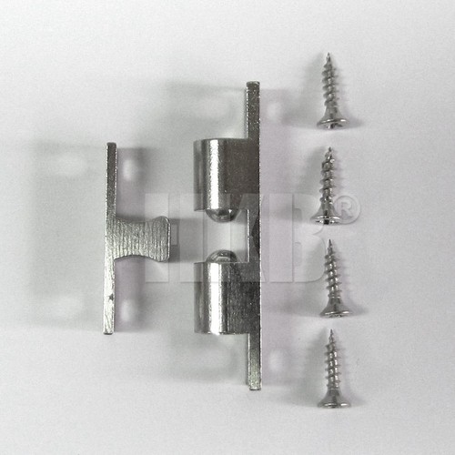 1 Doppelkugelschnäpper, Messing vern,etwa 66x11mm, justierbar, inkl. Schrauben - Bild 4 von 4