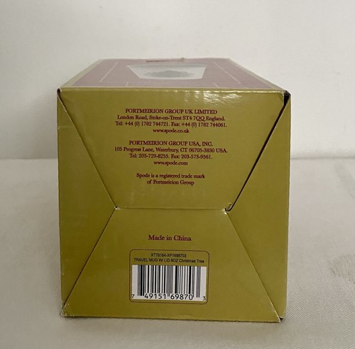 Spode Christmas Tree Ceramic Travel Mug with Lid 8 Ounce New In Box - Bild 12 von 12