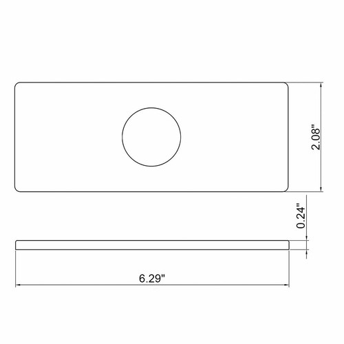 6" Bathroom Kitchen Sink Faucet Hole Cover Stainless Deck Plate 3 Hole Cover Cap - Picture 4 of 15
