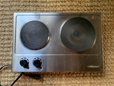 Ceramic Electric Hot Plate 1800W for Cooking, Dual Control, Double Burner Plate