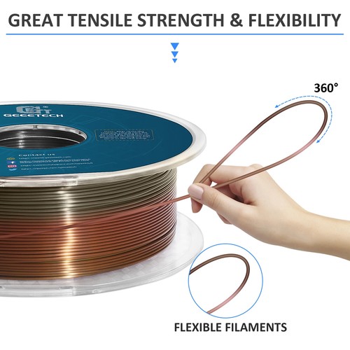 10Kg3d Silk PLA Filament 1.75mm Spool Wire for 3D Printer Material,Safety Vacuum - Picture 3 of 21