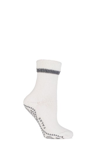 FALKE Womens Cuddle Pads Slipper Socks in Black, White, Blue, Pink - 1 Pair Pack - Picture 6 of 8