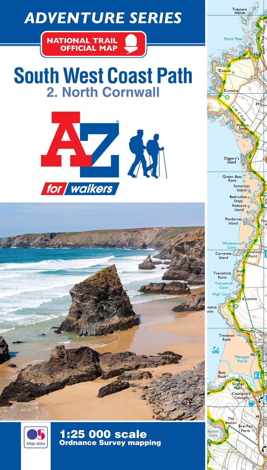 Thumbnail - Sw Coast Path North Cornwall Adventure Atlas | Taschenbuch | Englisch