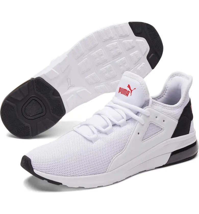 SNEAKERS PUMA ELECTRON STREET STRINGATE RUNNING SPORTIVE UOMO BIANCHE TAGLIA 12 NUOVE