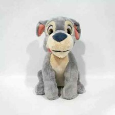 Disney TRAMP Plush From Lady and the Tramp Movie Stuffed Grey Gray Dog Toy